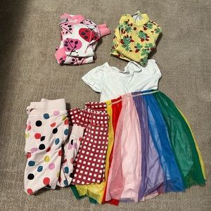 5 items Size 4/5 Hanna Andersson Bundle - 2x PJs, 2x Pants, 1x Dress